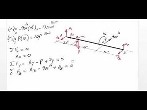 Vector Statics - Example: Equilibrium of 3D Rigid Bodies