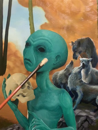 #makeup #alien #painting #tutorial #fyp