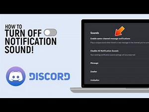 How to Disable Notification Sound on Discord Software on PC/Laptop [easy]