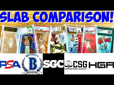 *GRADED SLAB COMPARISON* Reviewing Major Sports Card Grading Companies - PSA, BGS, SGC, CSG & HGA!
