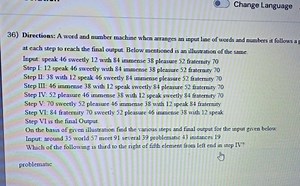 Problem StatementA word and number machine arranges an input ... | Filo
