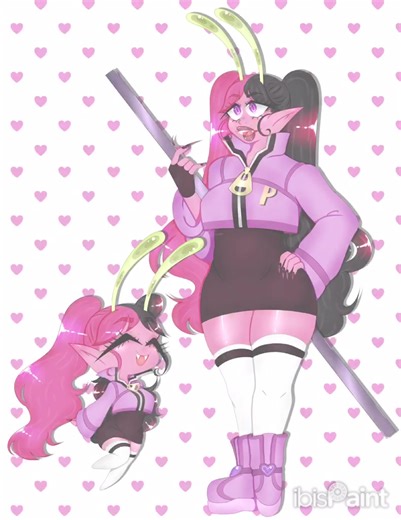 Avery dressed up in #PowerPuffGirlsZ prototype outfit. ##art##artist##digitalartist##digitalart##ibispaintx##oc##persona##fyp##artistsoftiktok##alien##ppgz