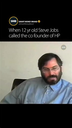 Business | Wealth | Entrepreneurship on Instagram: "Follow @smartmoneybrand for more insights like this. At just 12 years old, Steve Jobs showed signs of the boldness that would later shape the tech world. Instead of accepting limitations, he picked up the phone and called Hewlett-Packard directly to ask for spare parts for a school project. The co-founder not only gave him exactly what he needed, but also offered him a summer internship. That experience gave young Steve direct access to enginee