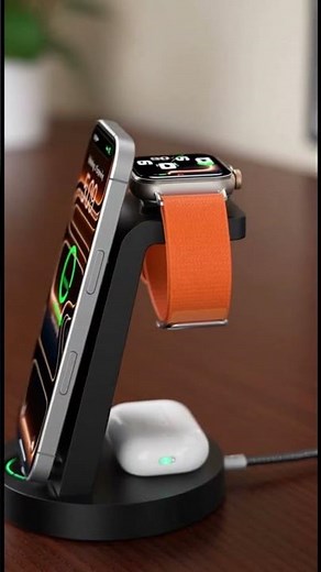 Anlmz 3 in 1 Charging Station for iPhone – Wireless Charger Stand for iPhone 17/16/15/14/13