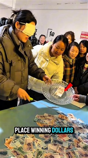 The Blindfold Dollar Challenge Gone Wrong 😲 #shorts