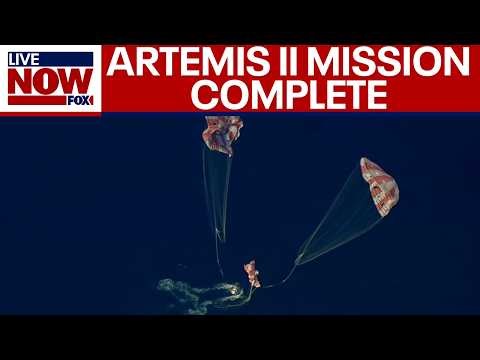 BREAKING: Artemis II crew splashes down in Pacific Ocean
