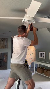 #ad We finally added a new ceiling fan to our playroom! The @homedepot’s free How-To Workshops are such a great tool for doing all kinds of DIY projects if you’re wanting to learn and gain confidence! #HomeDepotPartner #Workshops | Nik and Liv DIY
