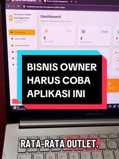 Hy Bisnis Owner udah punya aplikasi ini belum? kalau belum yuk di coba demonya cv-rpi.online/demo-app/manajemen-outlet#webkeren #aplikasimurah #jasabuatwebsite #websitegratis #bisnisowner