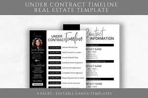 Under Contract Timeline Template for Real Estate Agents and Realtors, Printable & Textable Real Estate Closing Checklist, Home Buyer Guide - Etsy