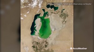 Photos show drying up of Aral Sea since 2000