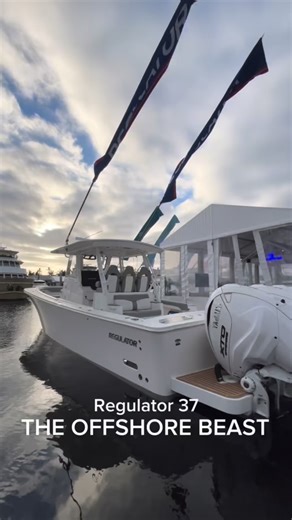 The Regulator 37 is an offshore beast 💪 come see it in person @flibsofficial all weekend long…or contact your local dealer throughout the U.S. and abroad via the #linkinbio | Regulator Marine