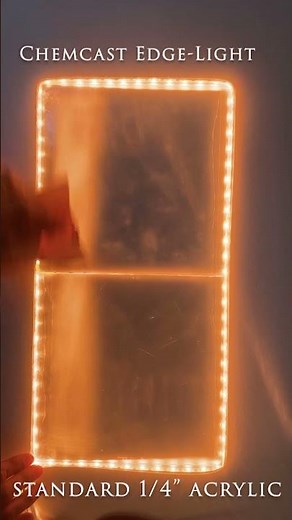 Chemcast Edge-Lit Acrylic vs 1/4" Extruded Acrylic for an Edge light Sign - Comparison #adafruit