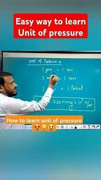 Unit Conversion of Pressure in Easy way ||Atm || Bar || mm Hg || Torr || Pascal || N/m² #viralshort