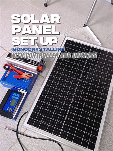 MONOCRYSTALLINE SOLAR PANEL SET UP WITH CONTROLLER AND INVERTER 300-400w Mas makakatid sa bill ng kuryente at hindi kana mangangamba pag nawawalan ng kuryente sa lugar nyo. Marami pang pagpipilian dyan sa ating yellow basket. #solar #solarpanel #panelsolar #tipidtips #foryou