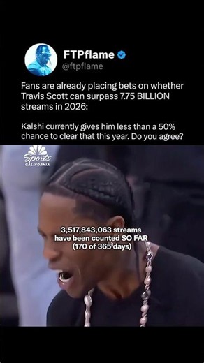 They're Actually Betting AGAINST Travis Scott 🚨 #travisscott #streams #shorts