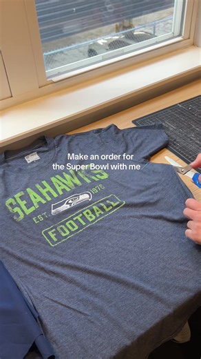 Seahawks custom denim jacket💚💙 Absolutely loved creating this custom order and am so happy with how it turned out! #gamedayoutfit #superbowl #seattleseahawks #patchworkjacket #sewing