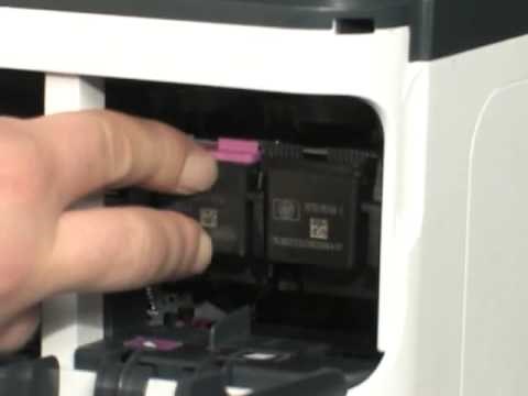 Replacing a Cartridge - HP Officejet J4680 All-in-One Printer - Ink Refill Instructions