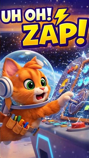 Curious Cat Fixes the Space Fuse Box! 🚀⚡#cats #shortsvideo #funnyvideos #kittytv