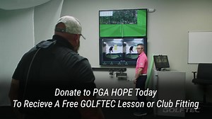 Between November 4-10, we'll give you a golf lesson or club fitting for FREE after a donation of $50 or more to PGA HOPE. | GOLFTEC