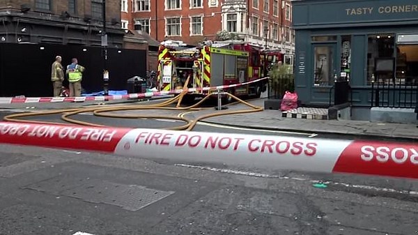 Firefighters remain on scene at Chiltern Firehouse in Central London