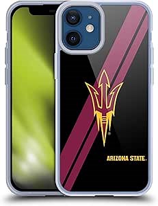 Head Case Designs Officially Licensed Arizona State University ASU Stripes Soft Gel Case Compatible with Apple iPhone 12 Mini