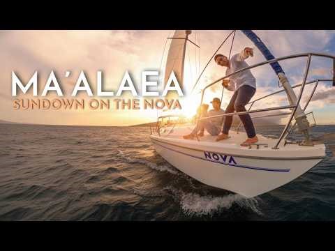 Sundown on the Nova | Sailing Ma'alaea Harbor | Maui Custom Charters