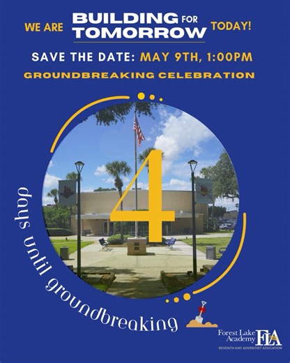 🚨 Only 4 days to go! We’re excited to celebrate what God is building through our school community — and we’d love for you to be part of it. Don’t forget to RSVP if you’re planning to attend: https://shorturl.at/wzg60 Let’s make history together! 🏗️🙏 #Groundbreaking #ChristianEducation #FaithInAction | Forest Lake Academy