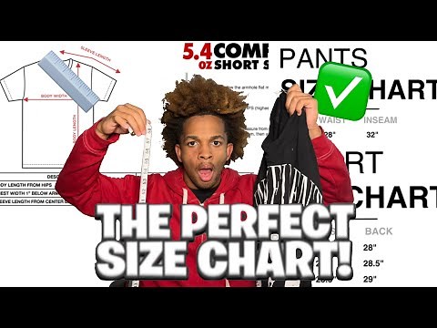 How To Find The Perfect Size Chart For Your CLOTHING BRAND?!