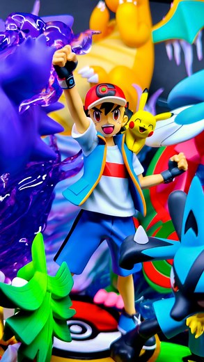 BAM Collectibles on Instagram: "The ULTIMATE Champion Ash Ketchum Statue!!  . . . Made by PPAP Studio and taken from the Pokémon Masters Journey series here’s the Trainer Ash Ketchum statue featuring him as he won VS Leon in the Masters 8 Tournament. Easily one of my all time favorite Pokemon statues owned to date! #pokemon #pokemonresin #resinart #pokemoncollector #pokemoncollection #statuecollectors #anime #animestatues"