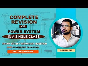 Complete Power System Revision for GATE Exam by Sohail Sir | Par 01