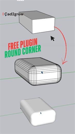 Cad2grow (Makes Cad Easy) on Instagram: "Try This Plugin for Create Every Corner Round For free plugin Name - Round Corner"