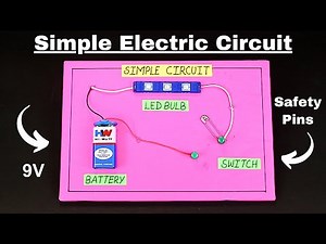 DIY Working Model of Simple Electric Circuit with Safety Pins | How to Connect LED, Battery, Switch