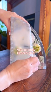 Because you guys have been asking in the comments, a very quick tutorial on how to apply Elmer’s glue before top coating ✨ You can learn more in depth through my courses at marinamakesart.com #resinart #epoxyresin #resintutorial #resintips #resinpour #resin #ksresin #epoxy #resinart_daily #resinideas #resinflowers #epoxyresinart #epoxyart #epoxycoating #epoxyideas #floralpreservation #resina #flowerpreservation #resincraft #topcoat #resinobsession #resinartist #resinepoxy #resinwork #resincrafti
