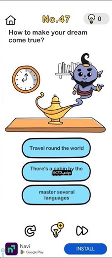 Brain Out Game #level47# How to make your dream come true?#brainout #braintestsolution #😇😇😇