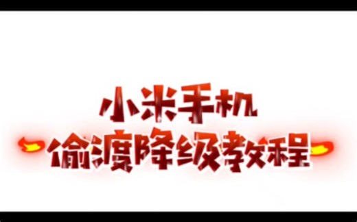 小米MIUI12.5偷渡升级及降级教程