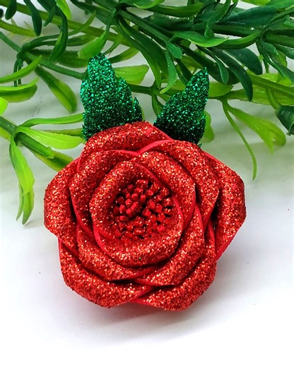 4.9K views · 56 reactions | How to make a stunning rose flower step-by-step! In this easy DIY craft tutorial, you'll discover how to create a beautiful and realistic rose using simple materials like paper, foam, or cloth. Perfect for home decor, gifts, school projects #flowers #roses #craft #handmade | Craftsome | Facebook
