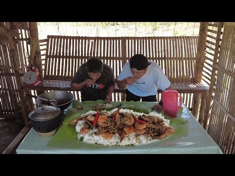 Tinumis na puso ng Saging na may Suahe | Farm style Cooking banana heart and shrimp recipe 