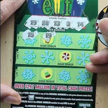 🔥BIg Winner on a $5 Christmas Scratch Off ticket! ELF #fun #fypシ #win