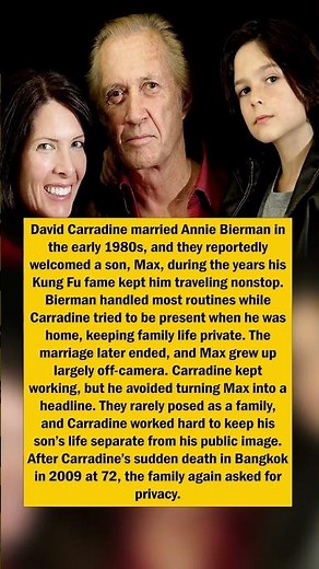 David Carradine Kept Max Private