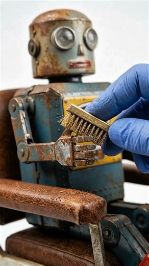 ASMR: Restoring a Rusty Tin Robot | Satisfying Deep Clean