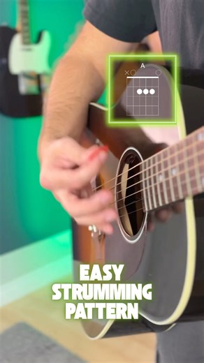 try this easy strumming pattern for beginners #guitarlesson