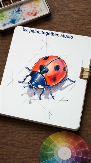 🐞 Ladybug Illustration Tutorial | Realistic Insect Sketching & Rendering