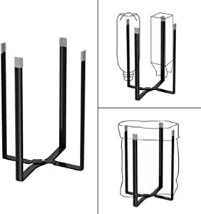 Bottle Holder, Foldable Bag Holder, Self-made Plastic Bag Holder, for Kitchen Countertops, Black