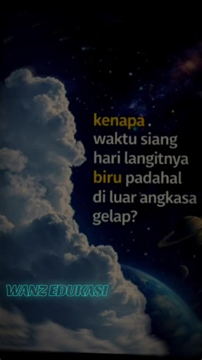 @avoidantagain ni penjelasannya 👇 Langit siang itu kelihatan biru muda bukan karena angkasa warnanya biru, tapi karena di Bumi ada atmosfer. Cahaya dari Matahari itu sebenarnya putih, campuran semua warna. Nah waktu cahaya itu masuk ke atmosfer, dia nabrak molekul udara kayak nitrogen sama oksigen. Warna biru itu paling gampang kepental dan nyebar ke mana-mana (prosesnya namanya hamburan Rayleigh). Karena si warna biru ini nyebar ke segala arah, mata kita nangkepnya dari seluruh langit, jadi ke
