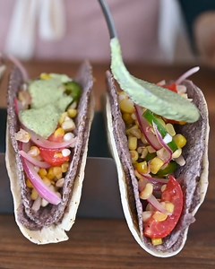 2.3K views · 38 reactions | RECIPE: https://rainbowplantlife.com/double-decker-black-bean-and-corn-salad-tacos/ These double-wrapped tacos of the best of both worlds! A soft corn tortilla gets spread with refried black beans, then wrapped around a crispy hard taco shell, all stuffed with a flavorful corn and black bean salad. | Rainbow Plant Life | Facebook