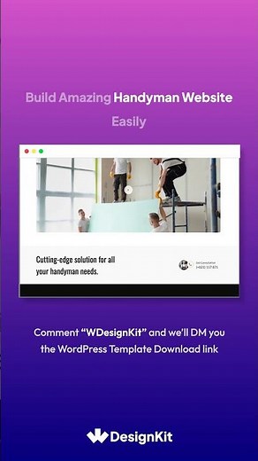 Make a professional Handyman Website using WordPress in minutes!