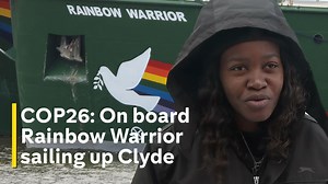 Greenpeace ship Rainbow Warrior sailed up the Clyde towards the heart of Glasgow, with youth climate activists on board from areas most affected by the climate crisis. Alex Thomson has the latest from on board. #EmergencyOnPlanetEarth | Channel 4 News