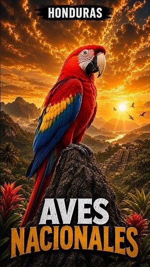 Day 14: The Scarlet Macaw, the rainbow of the Maya 🇭🇳🦜 #shorts