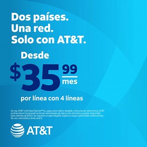 AT&T te mantiene conectado en México como en USA, para que puedas seguir disfrutando en ambos lados de la frontera. | AT&T