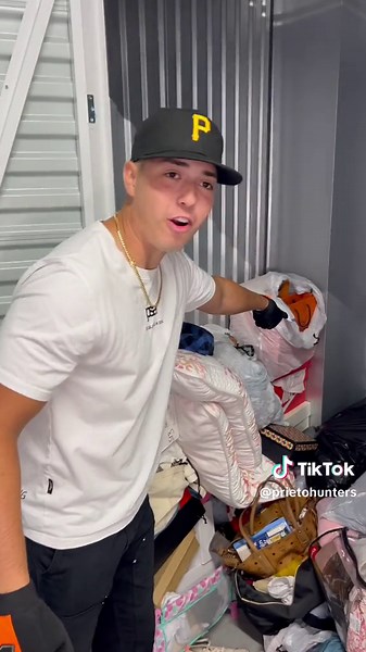 PART 2 ON MY YOUTUBE YOU DON’T WANT TO MISS WHAT ELSE WE FOUND IN THIS UNIT WE HIT THE JACKPOT! #abandonedstorageunit #storageauction #storageunit #fyp #foryou #storagewars #designer #beststoragefinds #storageunitfinds #hermes #prietohunters #storagehunters